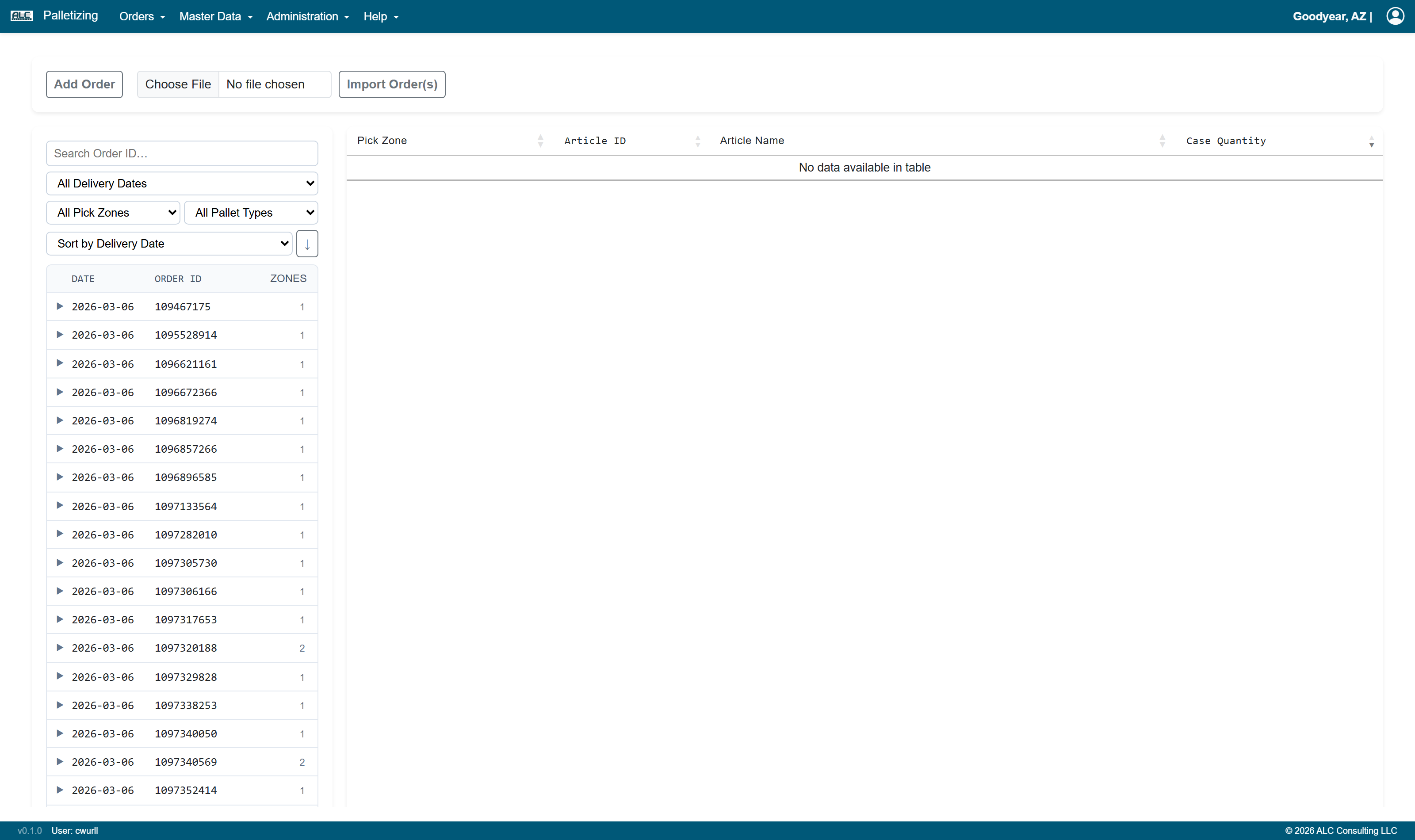 Webpage Orders