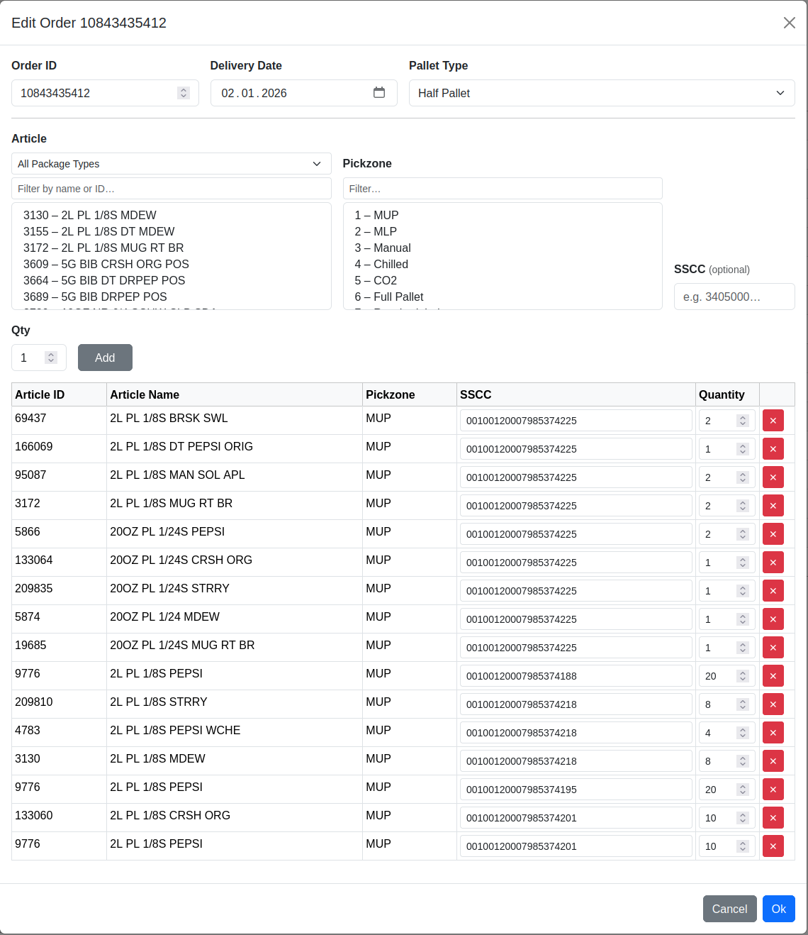 Webpage Orders