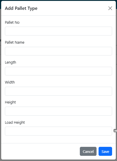 Add Pallet Type Dialog