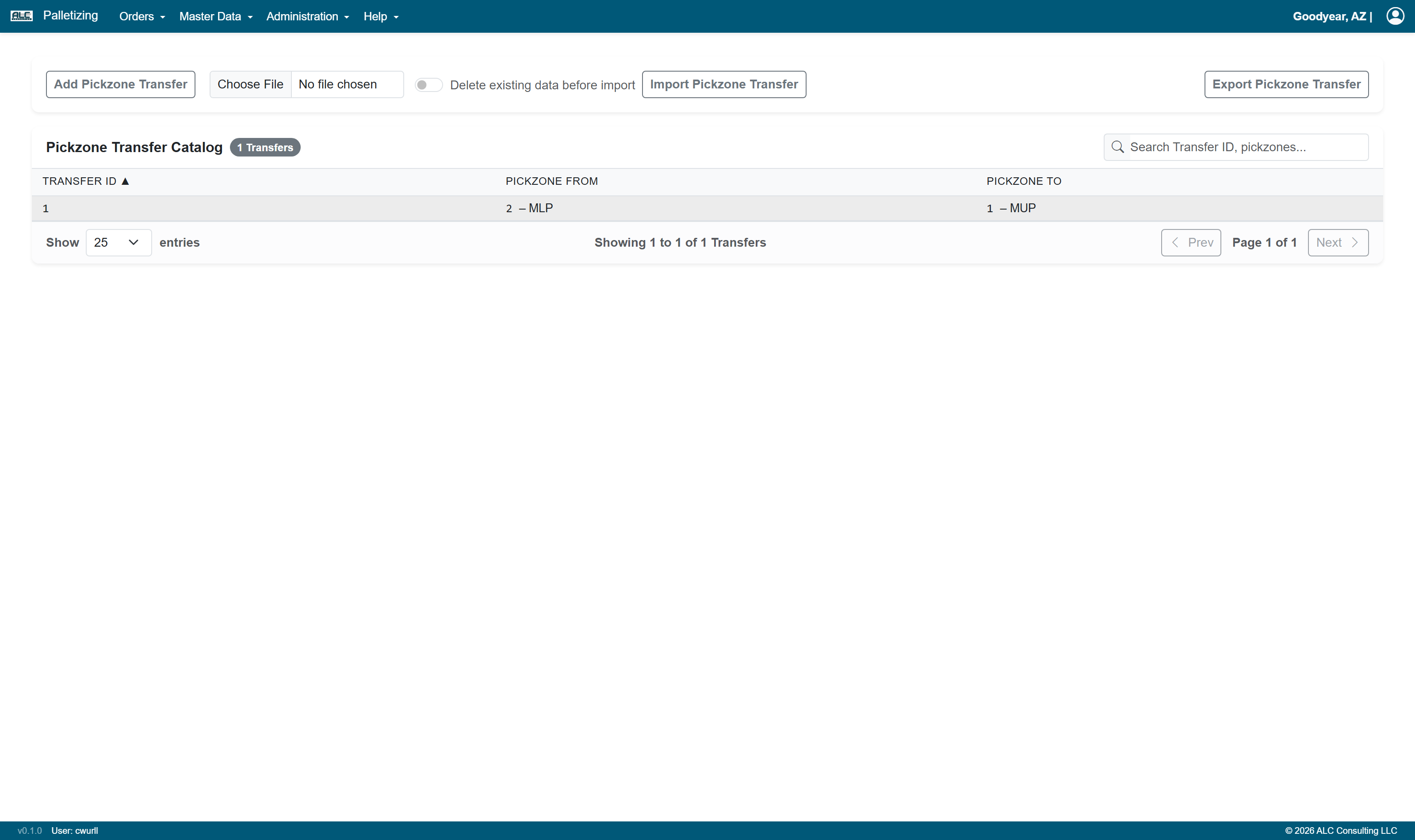 Webpage Pickzone Transfer