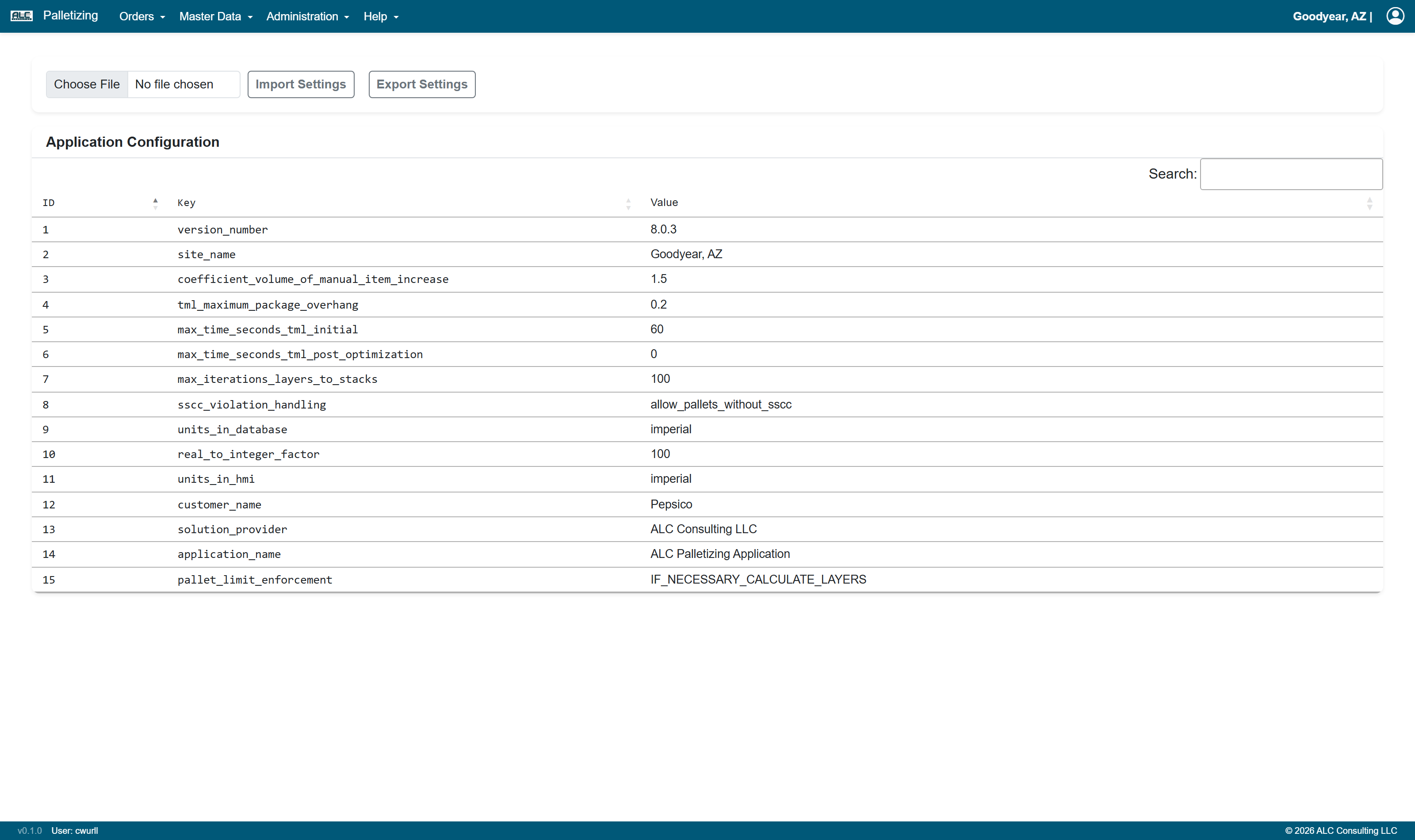 Webpage Settings