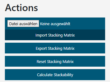 Webpage Stacking Matrix Buttons